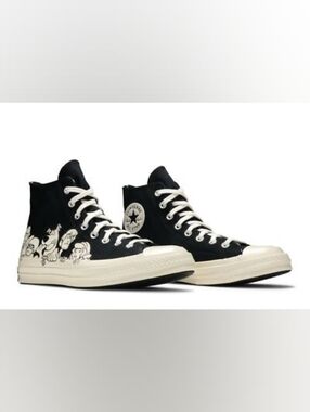 Converse Black & White Chuck Taylor High-Top Sneakers with Scooby-Doo Graphic